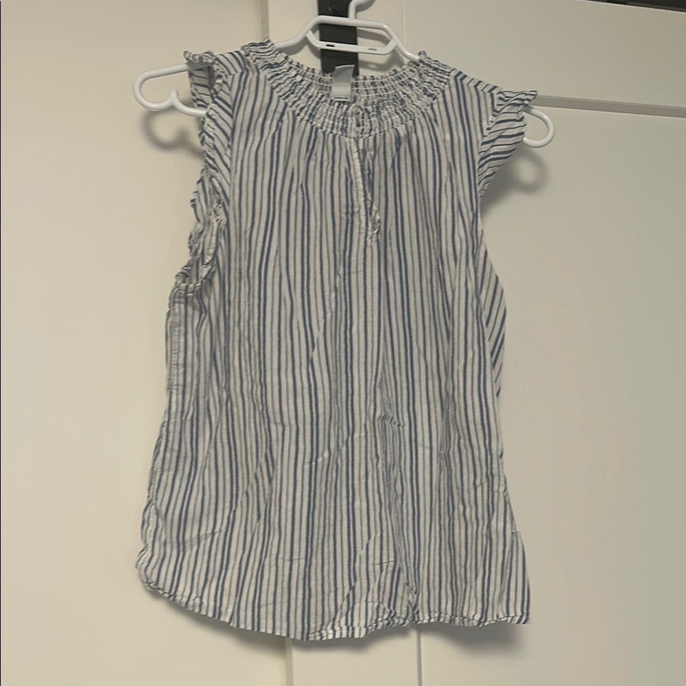 Old Navy Women’s Striped Sleeveless Top - Blue and White